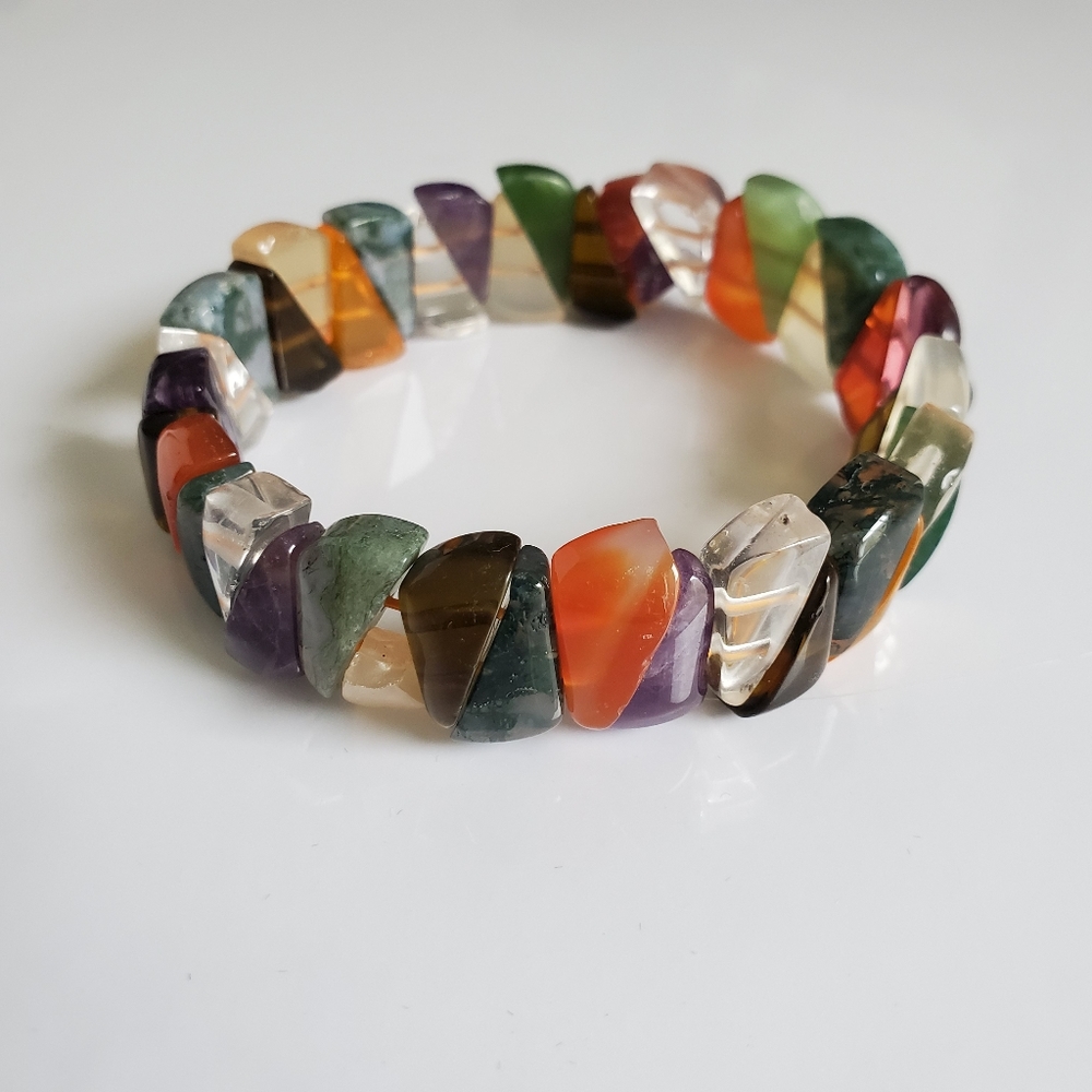 Natural Mixed Crystal Multi Colored Bracelet - image 5